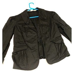 Black 2 button jacket stretchy size L